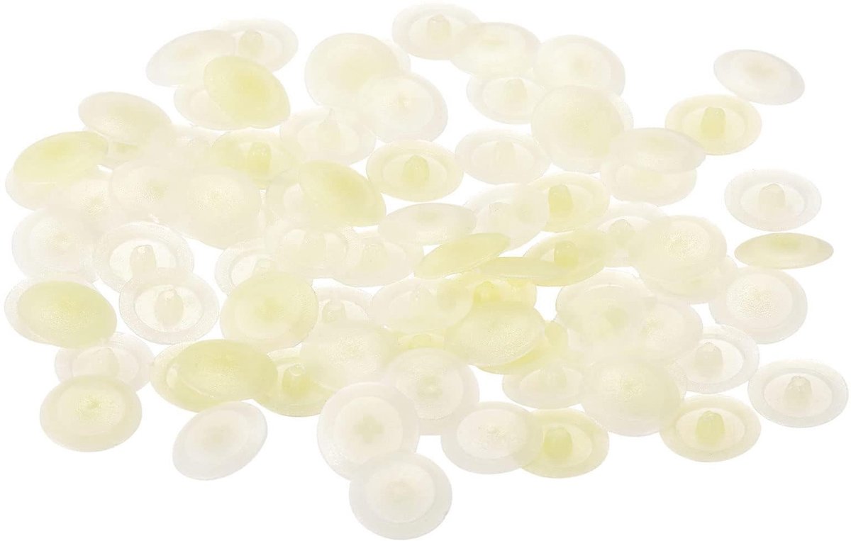 Dailygoods- Schroefdophoezen 80 stuks - Decoratieve Doppen - Plastic - 11,8 x 3,3 mm - Voo