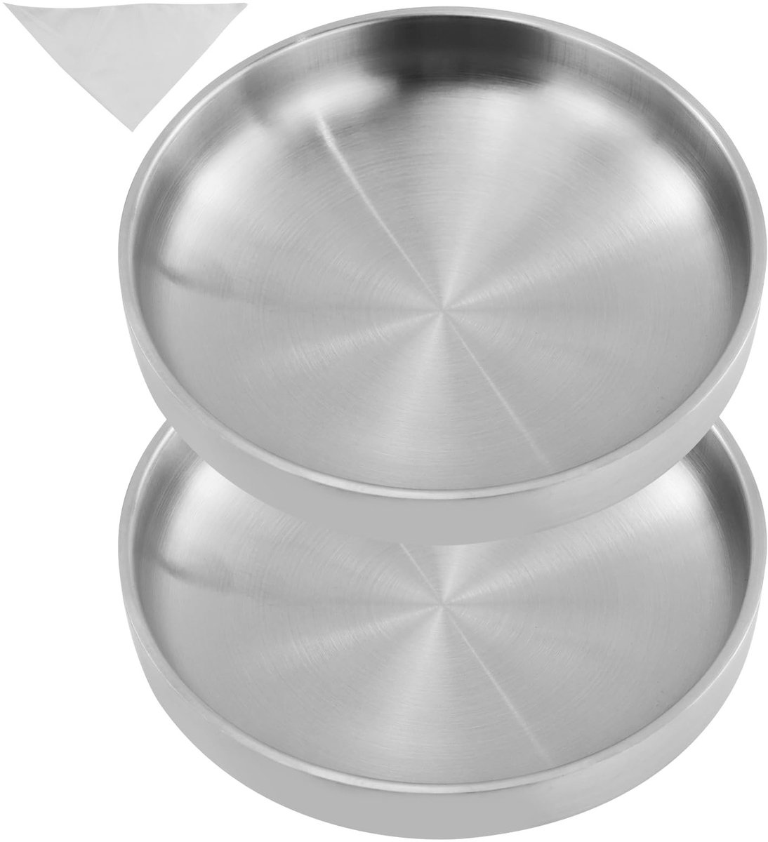 Dailygoods- Kattenbak Roestvrij Staal - Platte Kattenbak - 2 x Voerbak - Duurzaam - Gemakkelijk te Reinigen - Corrosiebestendig - Dierenbak