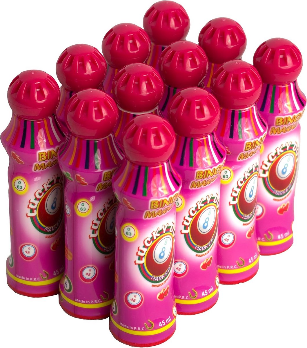 Bingo Dabbers - Markeerstiften Markers - Bingo Spelen - Lekt Niet - 12 Stuks - Paars