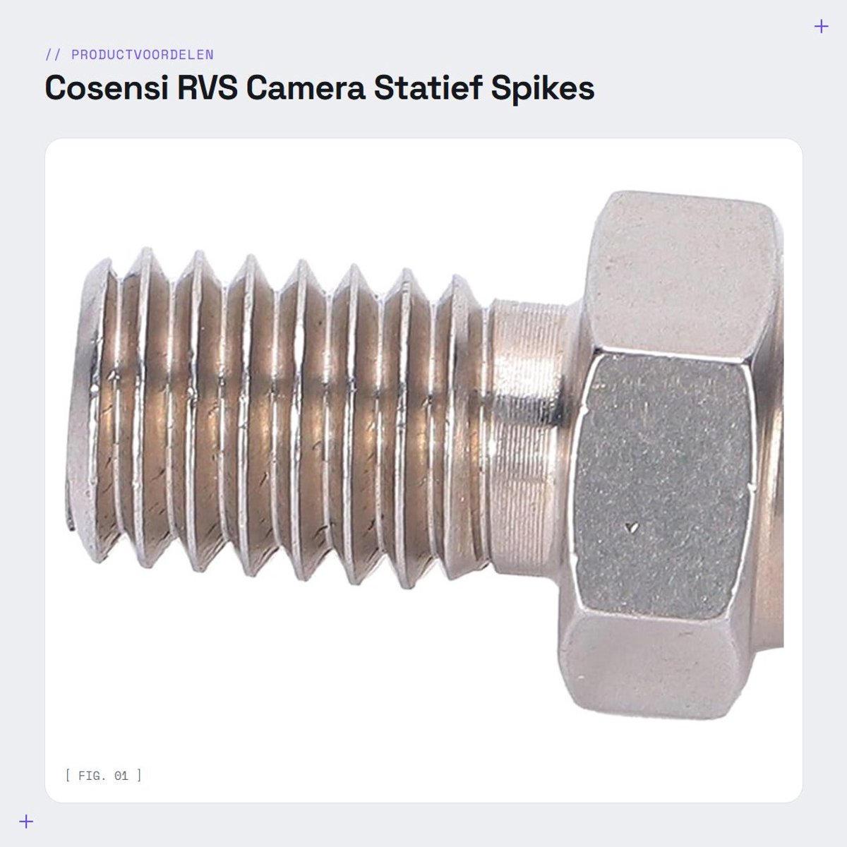 Dailygoods- Camera Statief Spikes Roestvrij Staal - M8 Draad - Afneembare Spikes - Verhoogde Stabiliteit - Duurzaam - Weerstand Tegen Roest - Statiefspikes