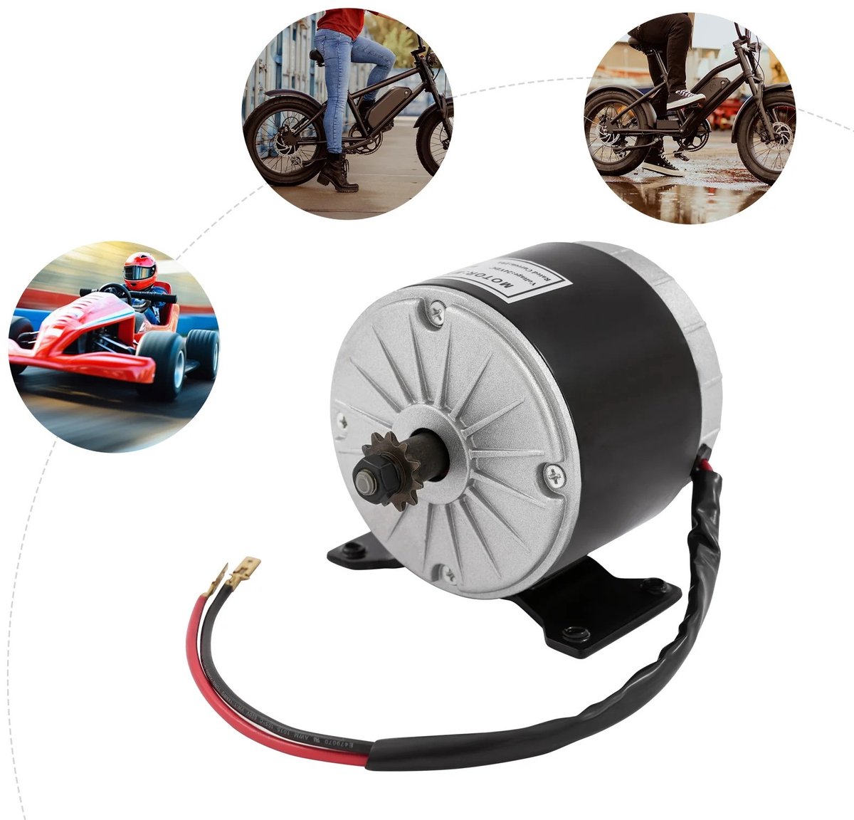 Dailygoods 350W 24V DC Geborstelde Motor MY1016 Permanente Magneet Motor Generator Omkeerbare Elektrische Motor voor Sco