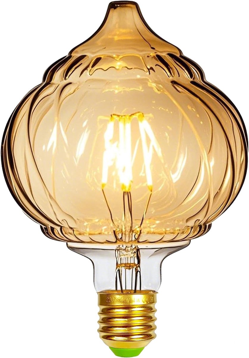 Ledlamp Vintage Stijl - Decoratieve Gloeilamp - Sfeerverlichting Creëren - Warm Wit Licht - D125mm - Transparant