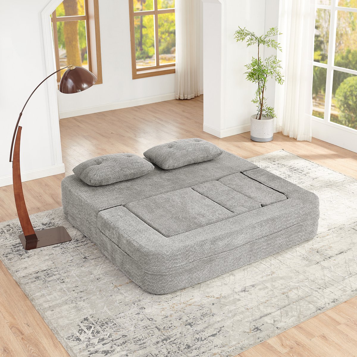 HAUSS SPOLE Slaapbank - Modulair Sofa Met Fauteuil - Opklapbaar - Voor Woonkamer En Logeer