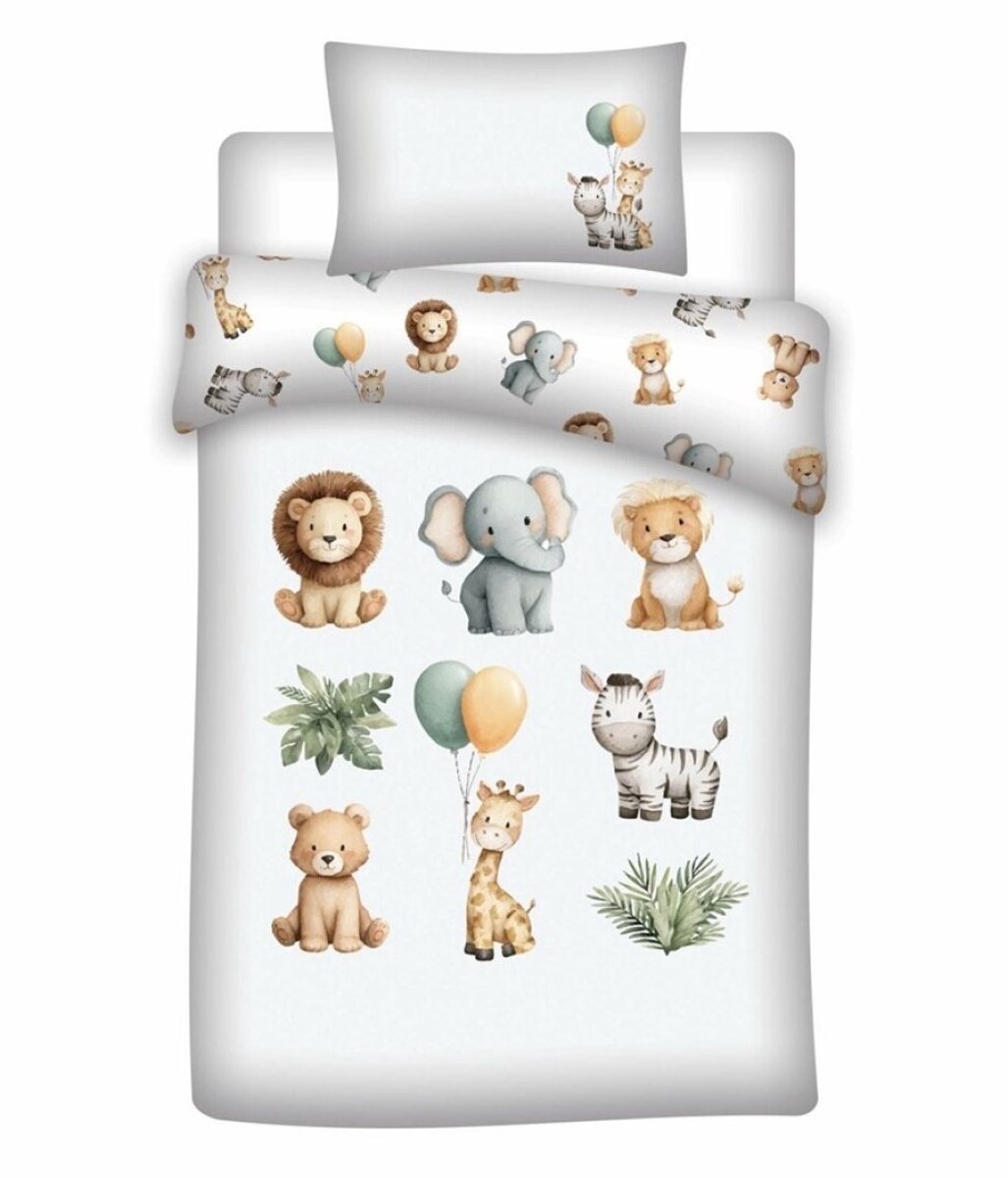 Romane & Sacha BABY Dekbedovertrek - 100 x 140 + 40 x 60 cm - Katoen