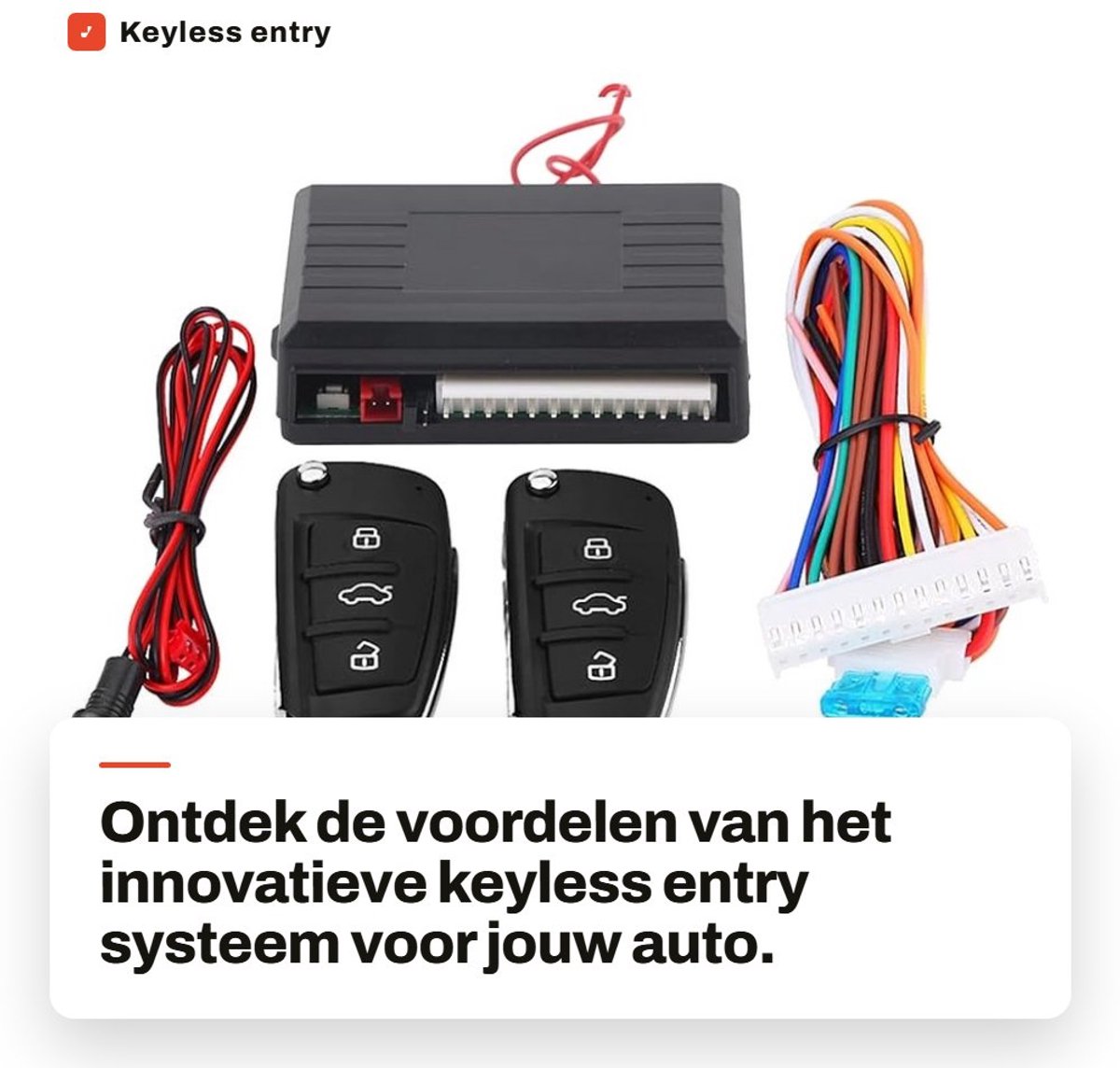 Dailygoods- Keyless Entry Systeem Antidiefstal - Kofferbakontgrendeling - Deurslot - Centrale Vergrendeling - Afstandsbedieningsset - Universeel Gebruik - Autovergrendeling