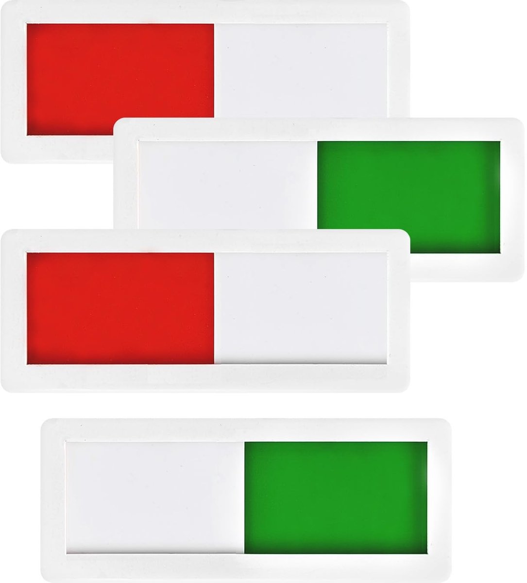 Dailygoods- Niet Storen Bord - 4 Stuks - Acryl - Zelfklevend - Verschuiifbaar Ontwerp - Voor Kantoor/WC - 4 × 10 cm - Deurbordje