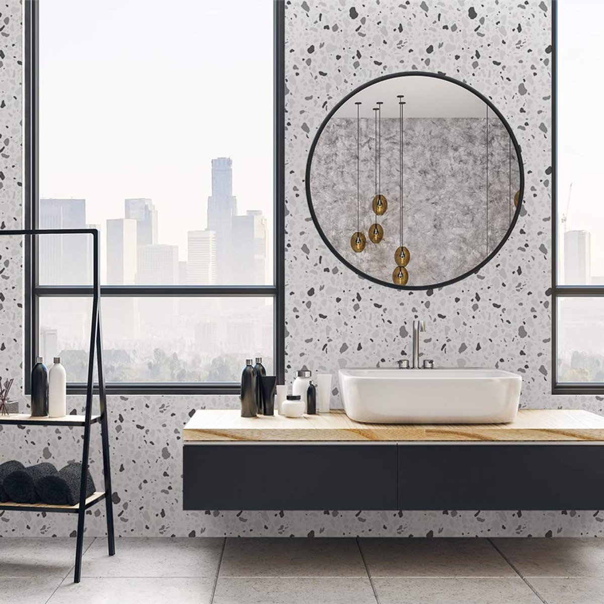 Dailygoods- Meubelstickers Terrazzo-effect - Zelfklevende Stickers - Wanddecoratie - Waterdicht - Vinyl - Eenvoudig aan te brengen - Muursticker