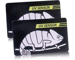 UVB Tester Kaart - Lichtmeter Reptiel - Klimaat Controleren - Herbruikbaar 500x - 86x54mm - Wit