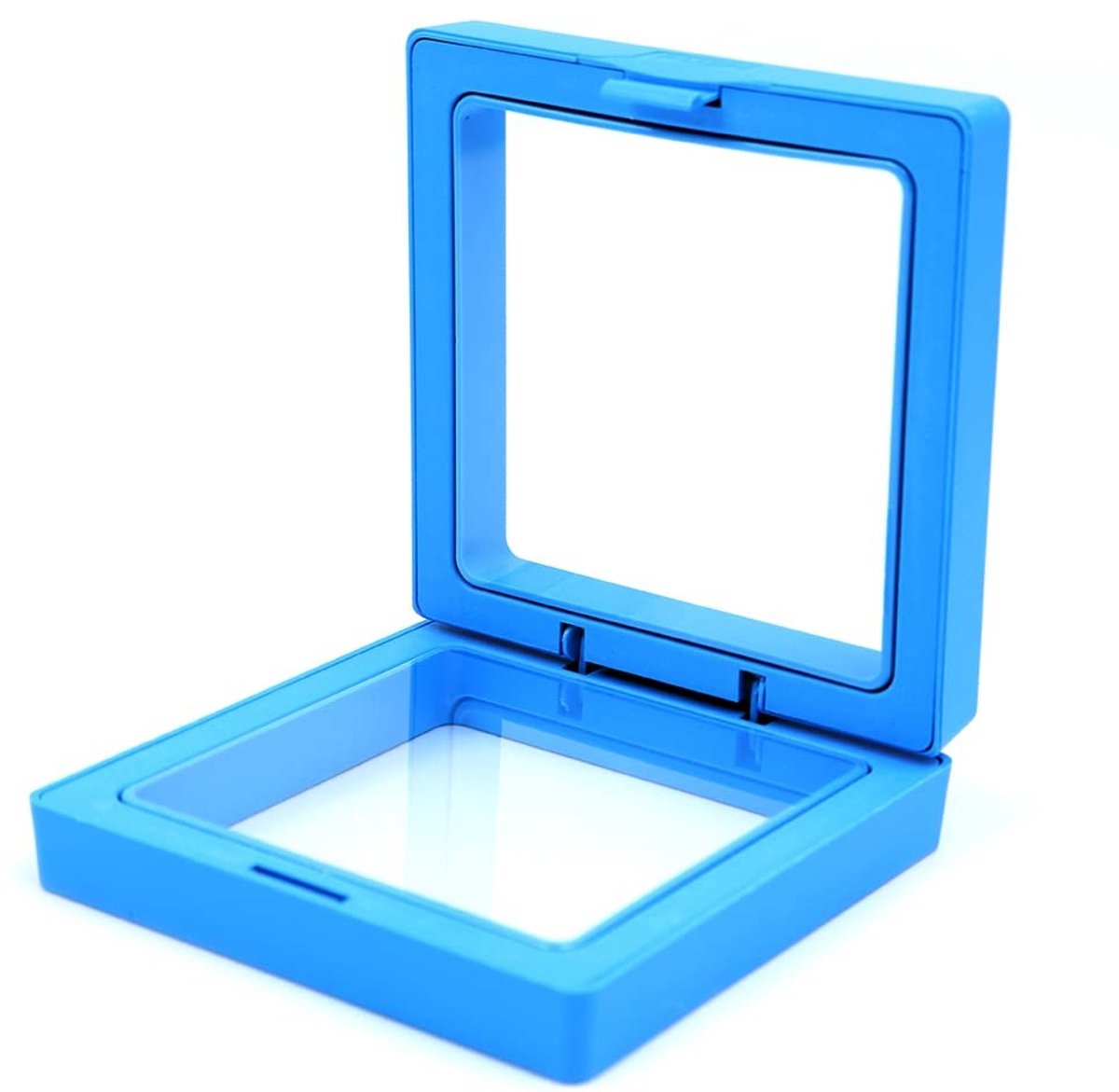 Dailygoods- Sieradenopbergdoos 10 Stuks - 3D Zwevende Frame Display - Aanslagbescherming - Transparant - Stofdicht - Flexibele Kunststof Membranen - Displaydoos