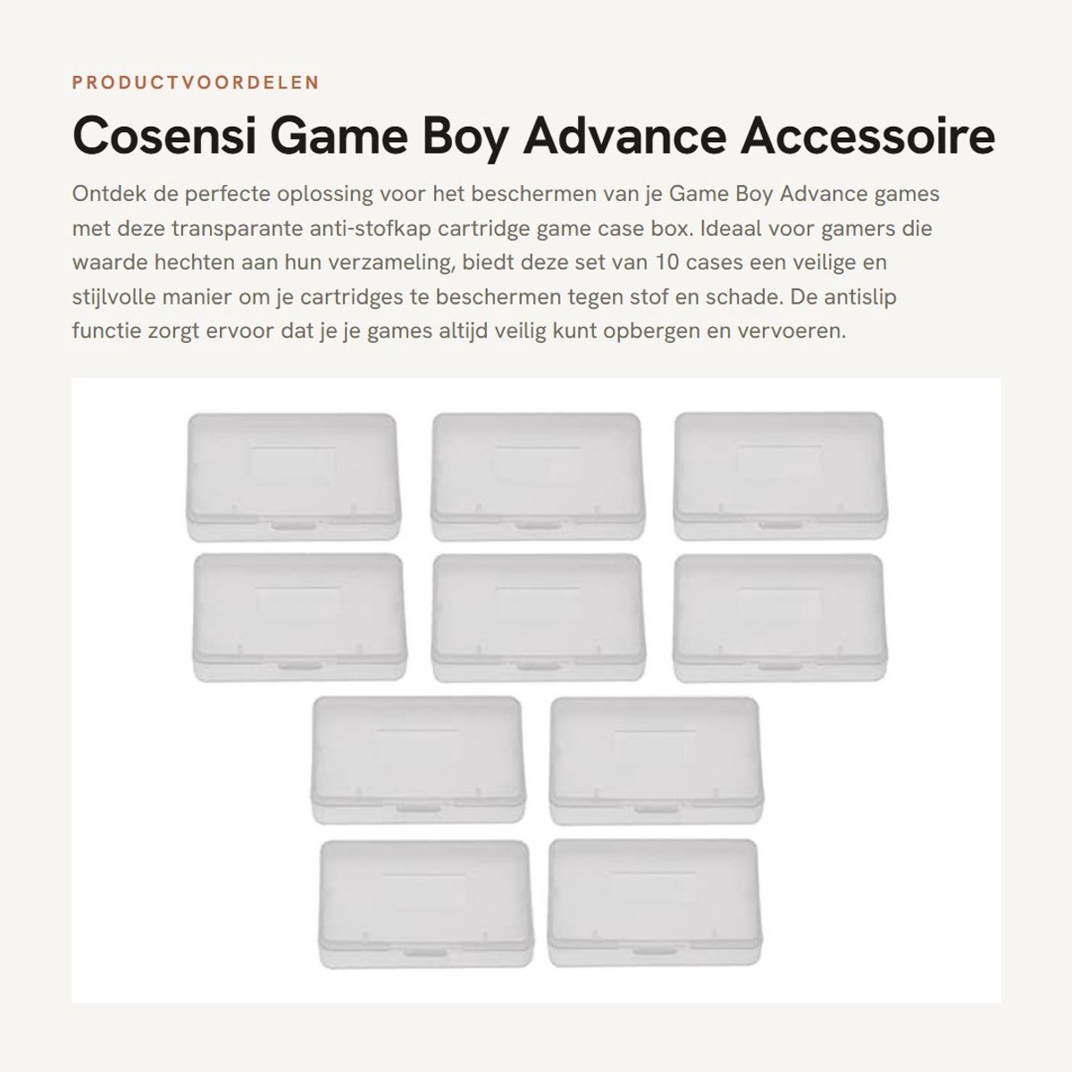 Dailygoods- Cartridge Case Transparant - Antislip - Compact - Bescherming - Lichtgewicht - Hoogwaardig ABS - Game Case