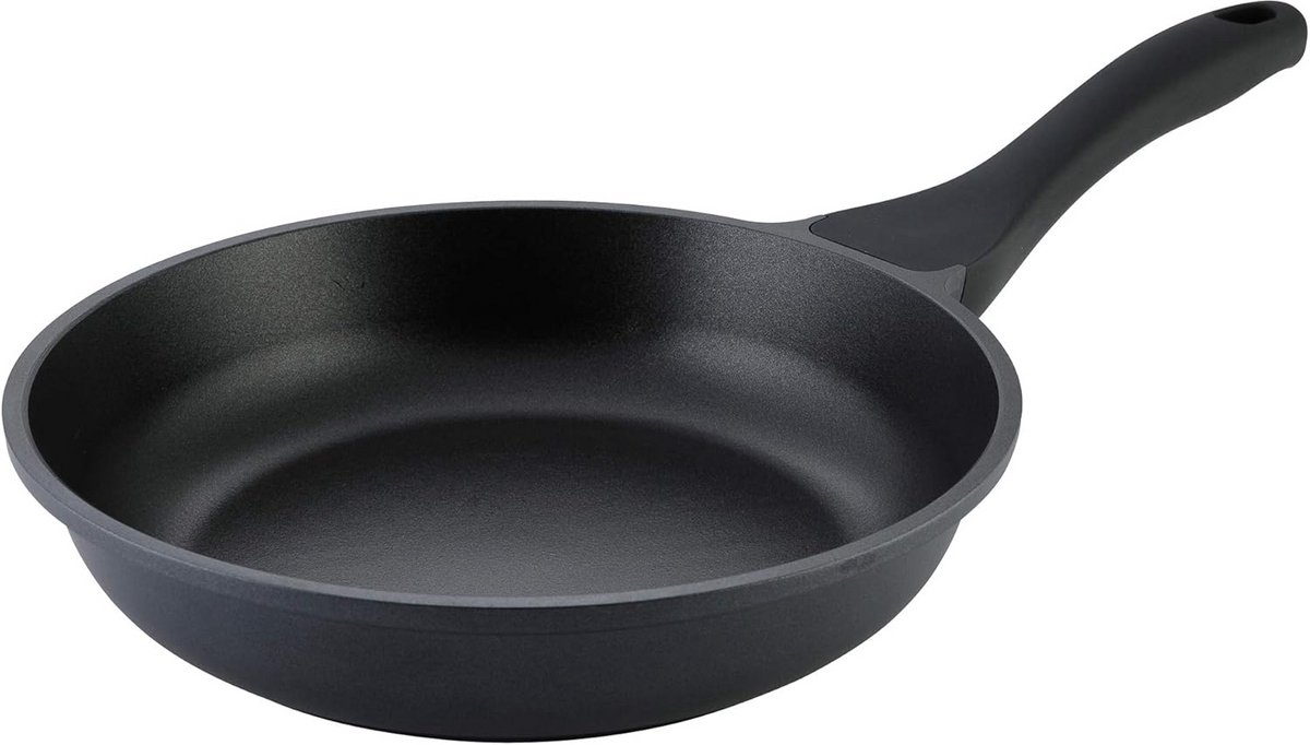 Gegoten Aluminium Pan - Koekenpan Braadpan - Vetarm Braden - Krasbestendige Coating - 20 cm Diameter - Zwart