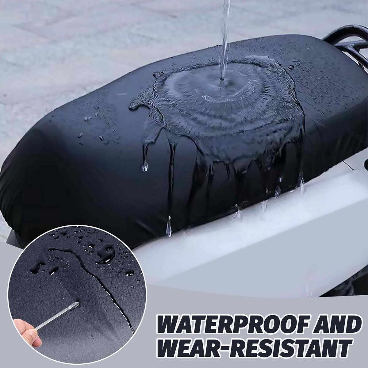 Motorzadelhoes - Scooterstoelhoes - Bescherming Zadel - Waterdicht Antislip - Universeel - Zwart