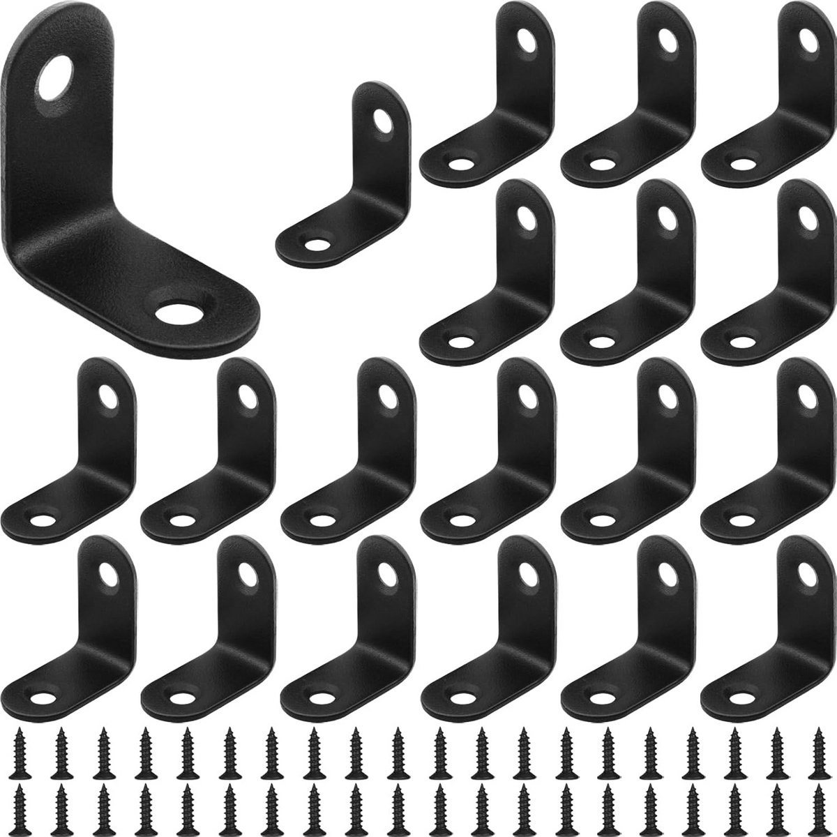 Hoekverbinder Set - Metaal Bevestiging - Meubel Reparatie - Roestvrij Staal - 20 Stuks - Zilverkleurig