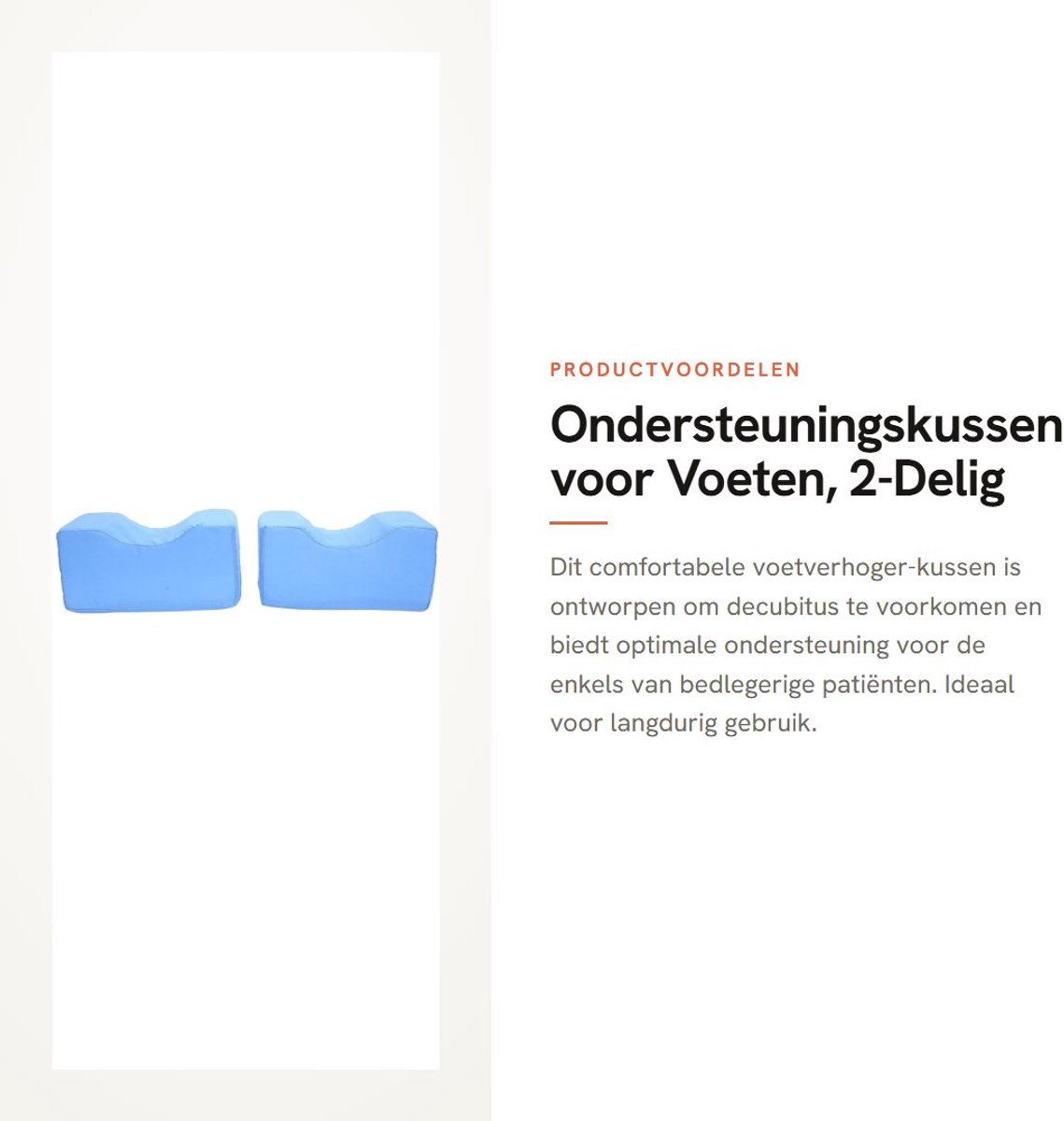 Dailygoods- Ondersteuningskussen Hoogwaardig Katoen - Enkelkussen - Voetverhoger - Anti-decubitus - Ademend Design - Duurzaam en Comfortabel