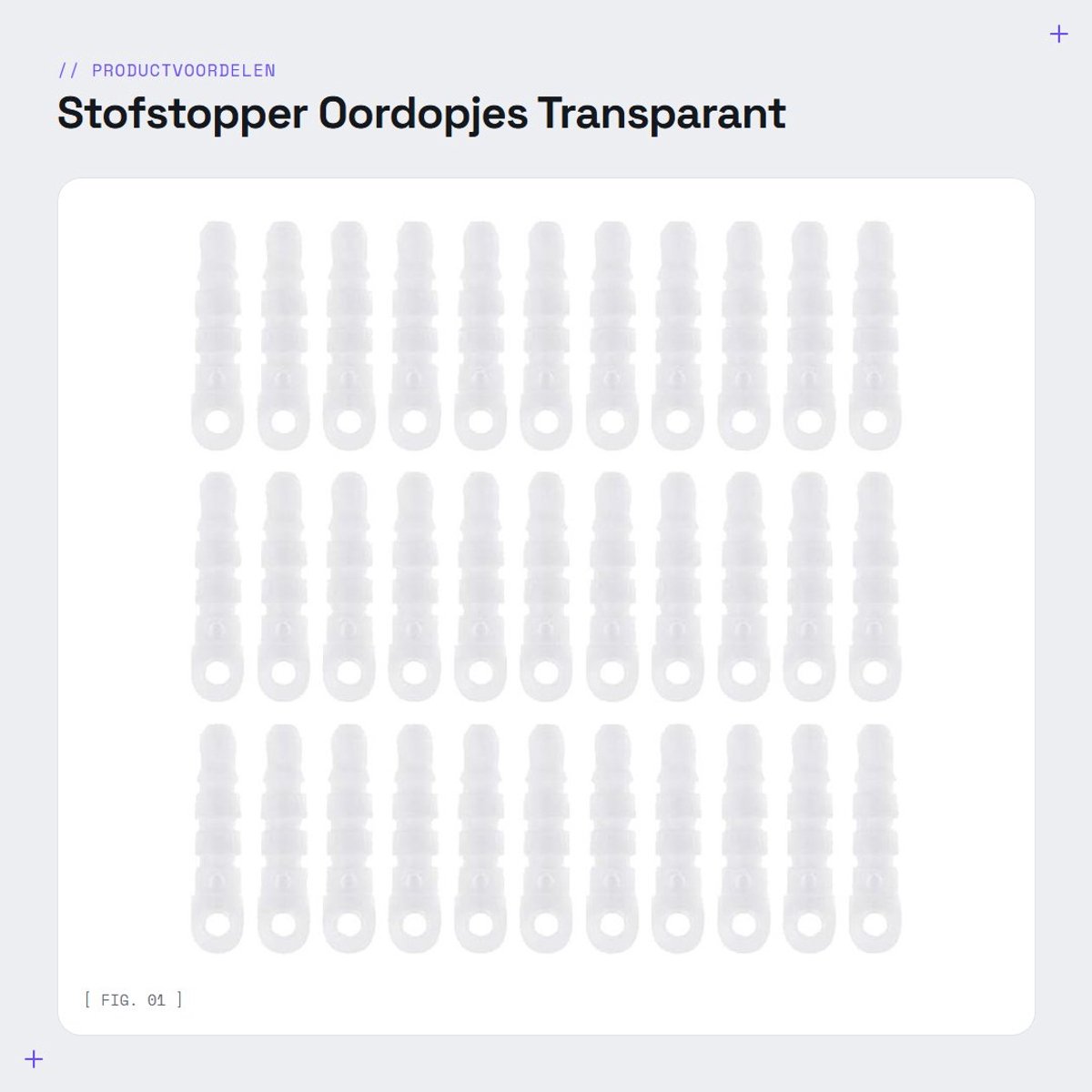 Dailygoods - Stofstopper - Oordopjes - Transparant - Oortelefoonbus - 100 stuks voor 3,5 mm aansluiting - Geschikt voor hoofdtelefoon