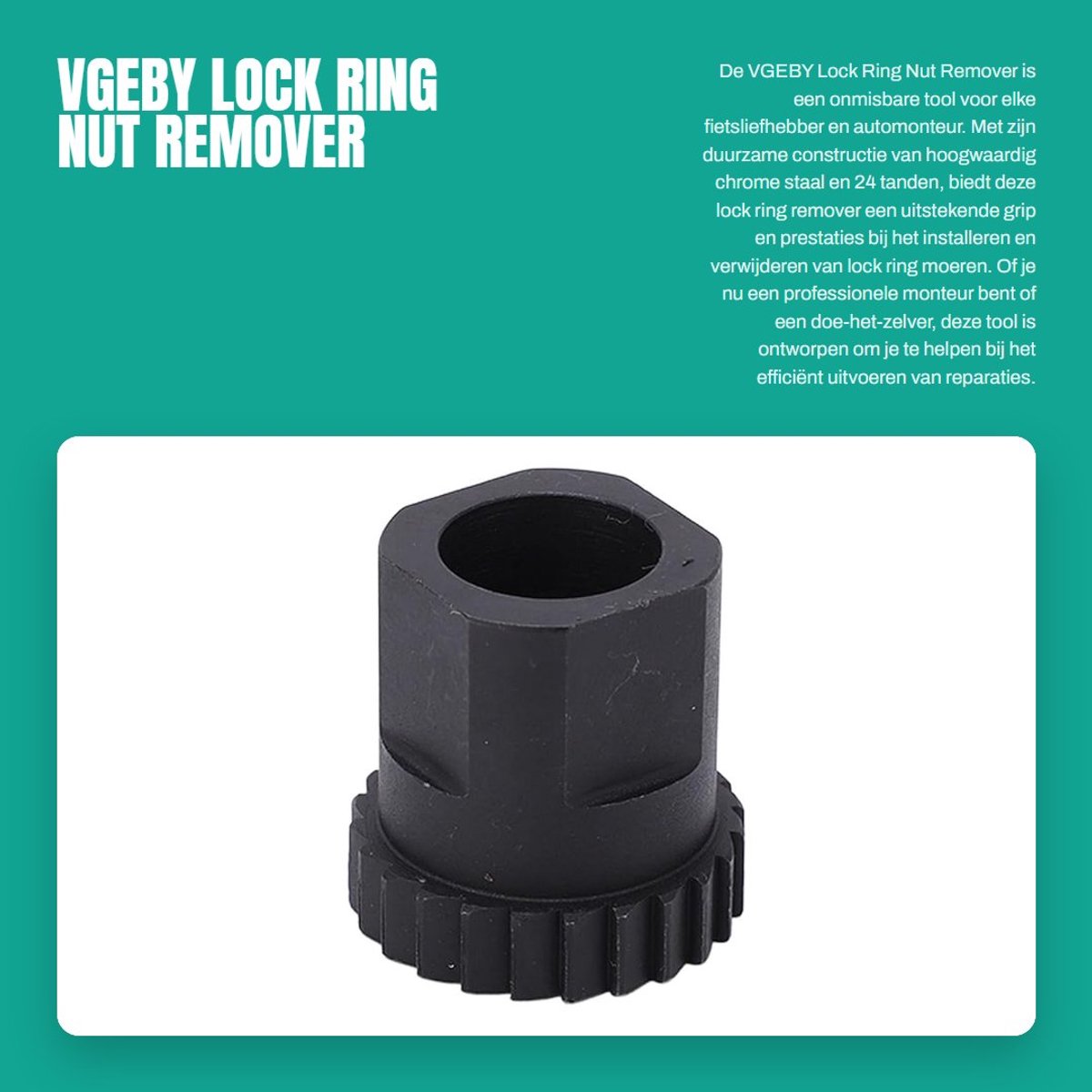Dailygoods- Lockring Tool Hoogwaardige Chrome Staal - Lockring Verwijderaar - Fietsgereedschap - Gereedschapskoffer - Compact en Lichtgewicht - Geschikt voor 3 Pawl Fietsen