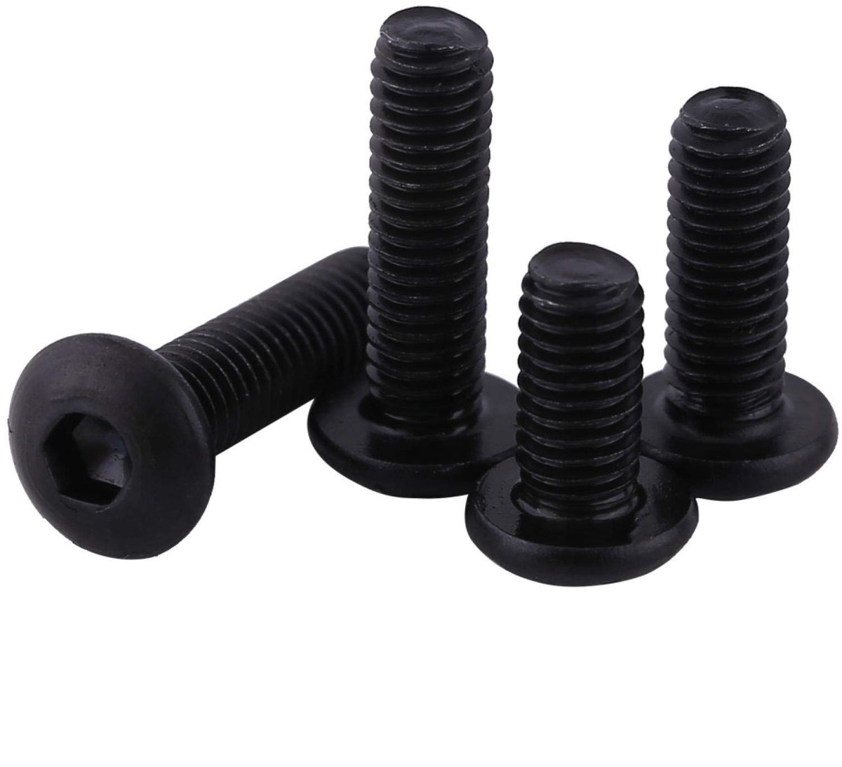 Dailygoods- Schroeven 50 Stuks M3 Zwarte Zeskant Platte Kop - Legering Staal - Volledige Schroefdraad - Eenvoudige Uiteinde - Klasse 10,9 - Hoogwaardige Kwaliteit - Inbusschroeven