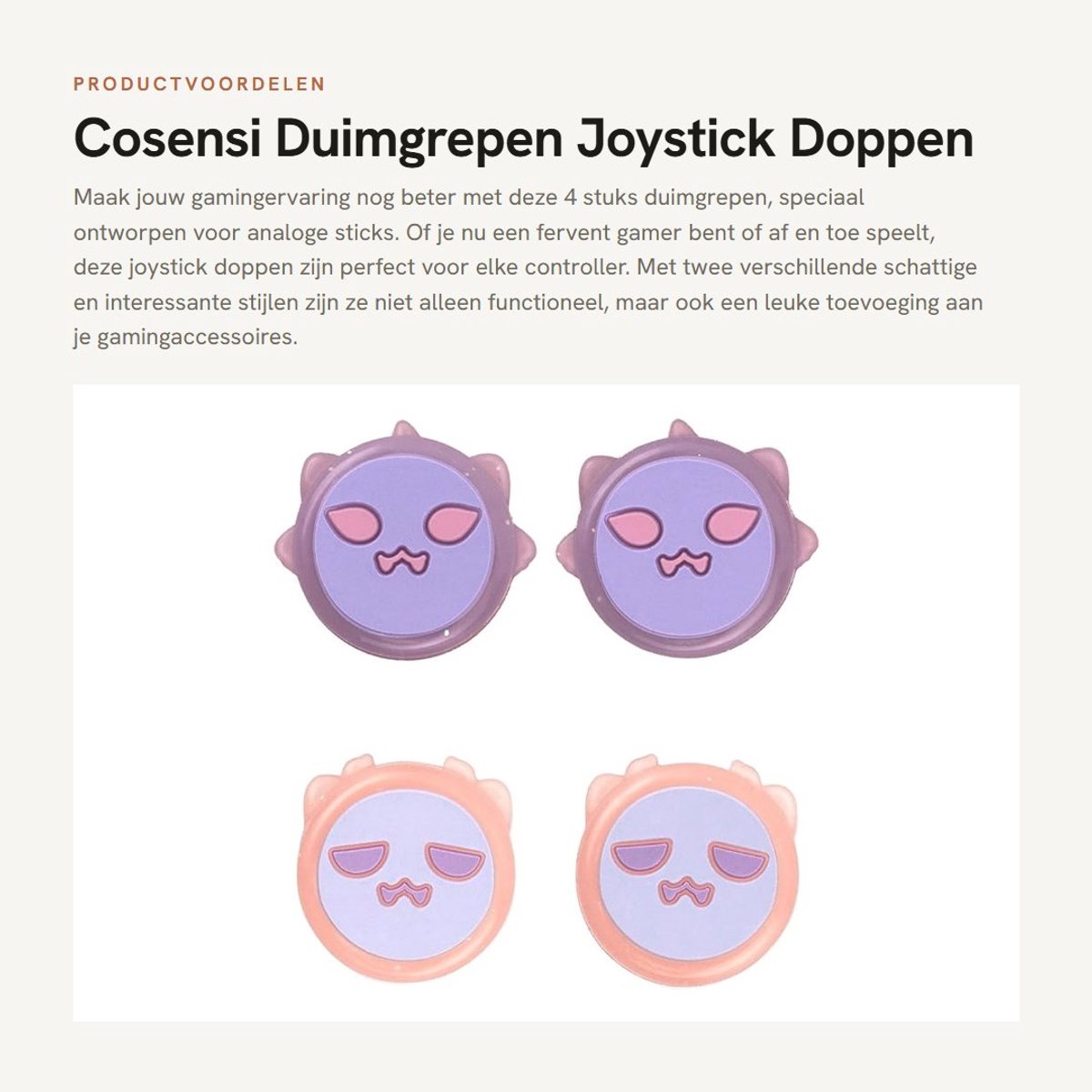 Dailygoods- Duimgrepen 4 Stuks - Siliconen Joystick Doppen - Vervangende Doppen - Antislip Grip - Mix & Match Stijlen - Zacht en Comfortabel - Controller Grips