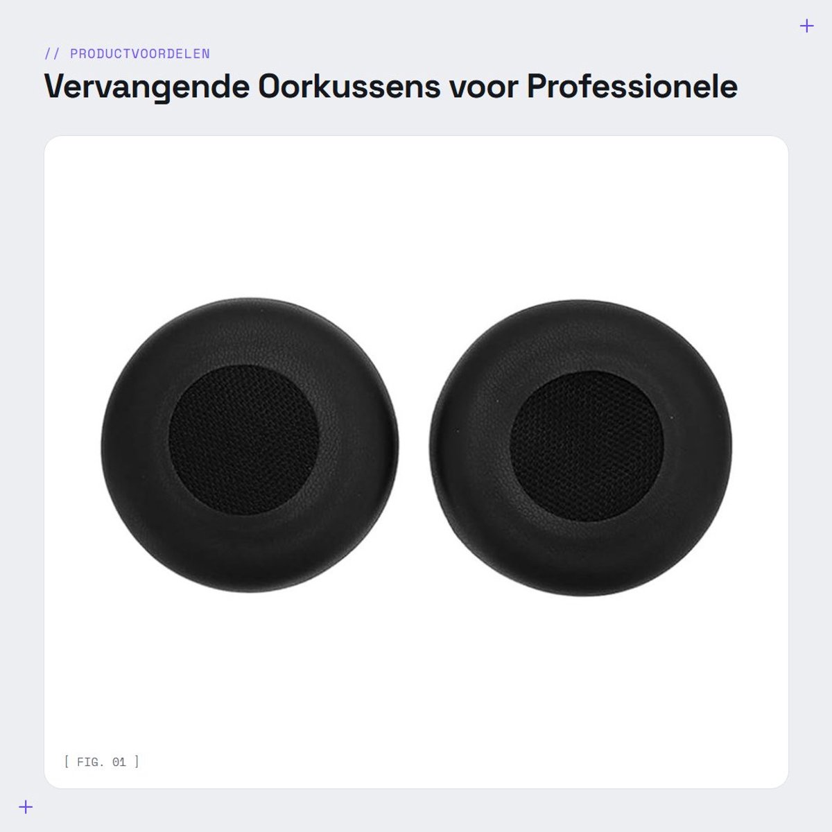 Dailygoods- Oorkussens Professionele Vervangingen - Voor Jabra Evolve 20/30/40/65 - Zacht Eiwitleer - Traagschuim - Comfort en Geluidsisolatie - Hoofdtelefoon