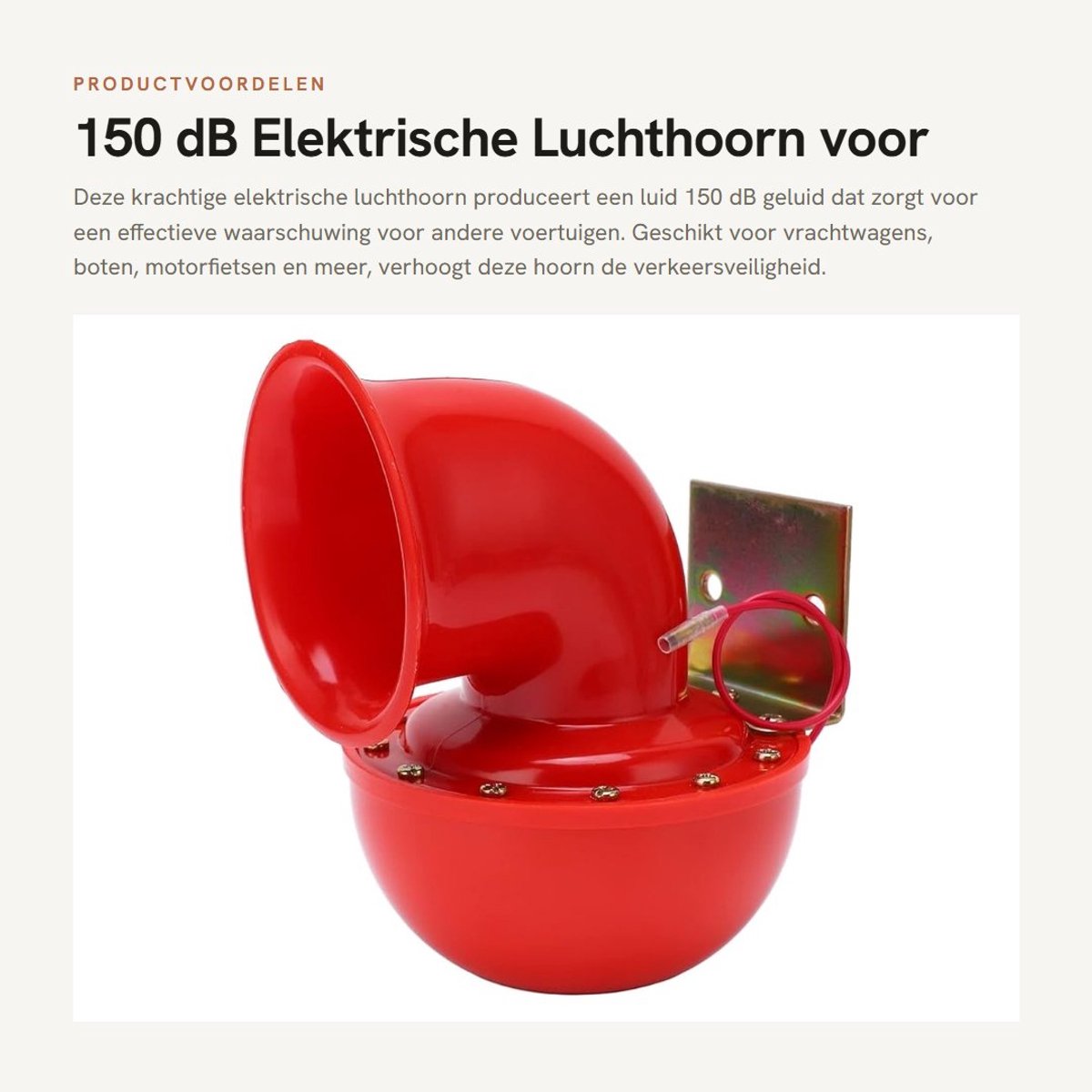 Dailygoods - 150 dB Elektrische Luchthoorn voor Voertuigen met Stierengeluid