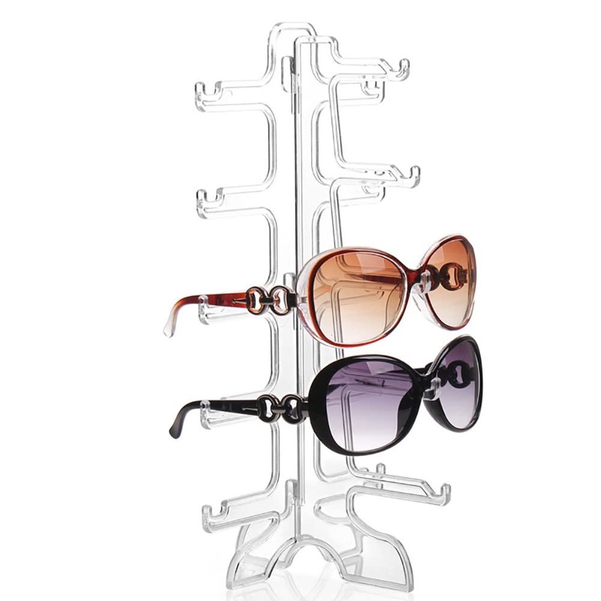 Dailygoods - Glashouders - Zonnebrilhouder - Displayorganizer - Transparant - Brillenhouder - Geschikt voor winkels en markten - 5 paar