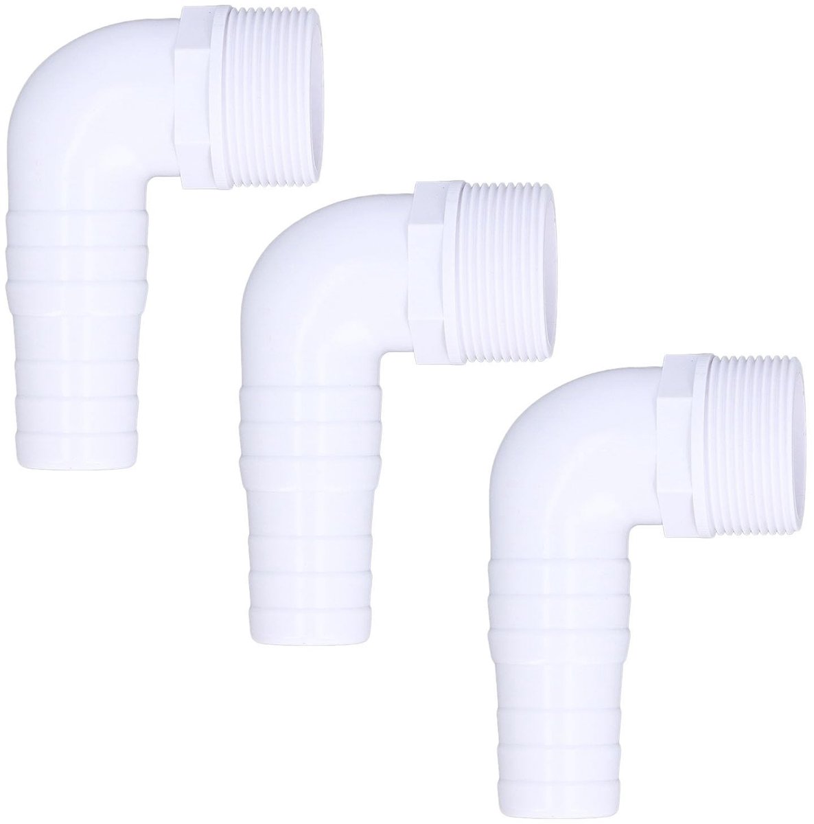 Dailygoods - 3 Stuks Elleboogadapterconnector voor Zwembadpompen