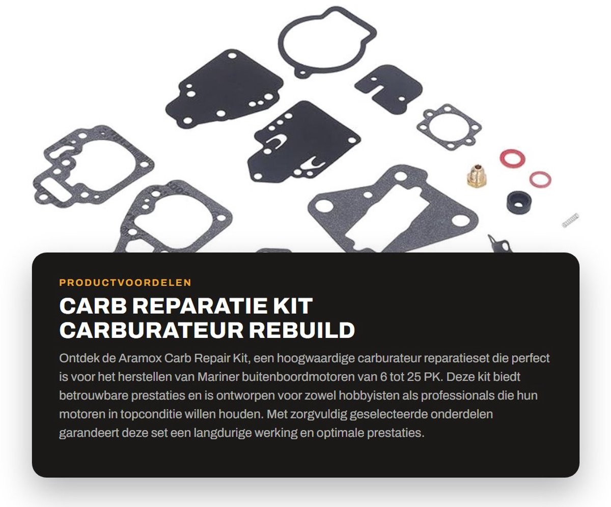 Dailygoods- Carburateur Reparatie Kit - Massief Rebuild Set - Compatibel met Mariner 6/8/9.9/10/15/20 PK - Hoge Betrouwbaarheid - OE-normen Vervangend Onderdeel