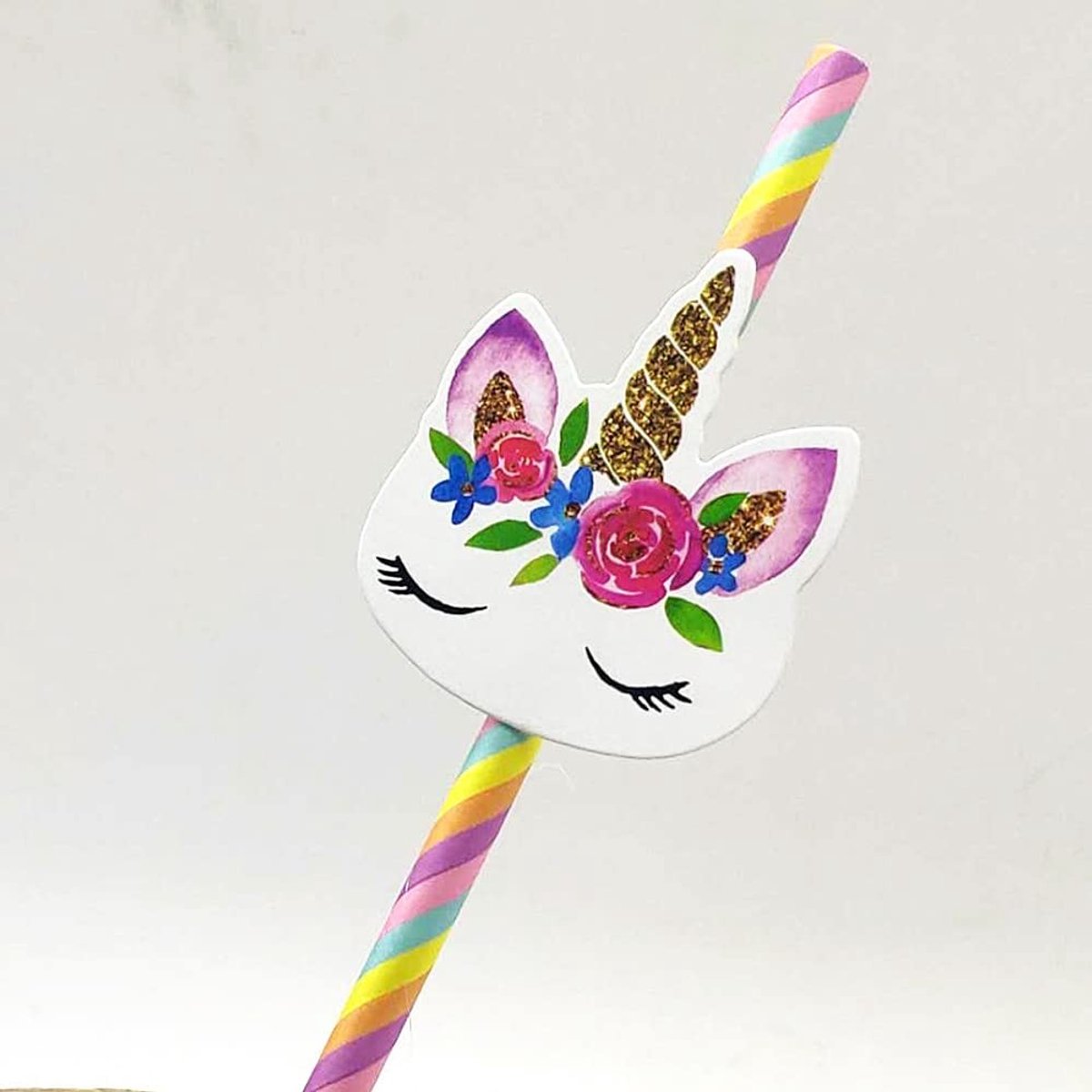 Dailygoods- Papieren Rietjes 19,7 cm - Gekleurde/Rietjes - Gestreepte Rietjes - Verjaardag/Feest - Veilig/Niet giftig - 20 Verpakkingen - Feestrietjes