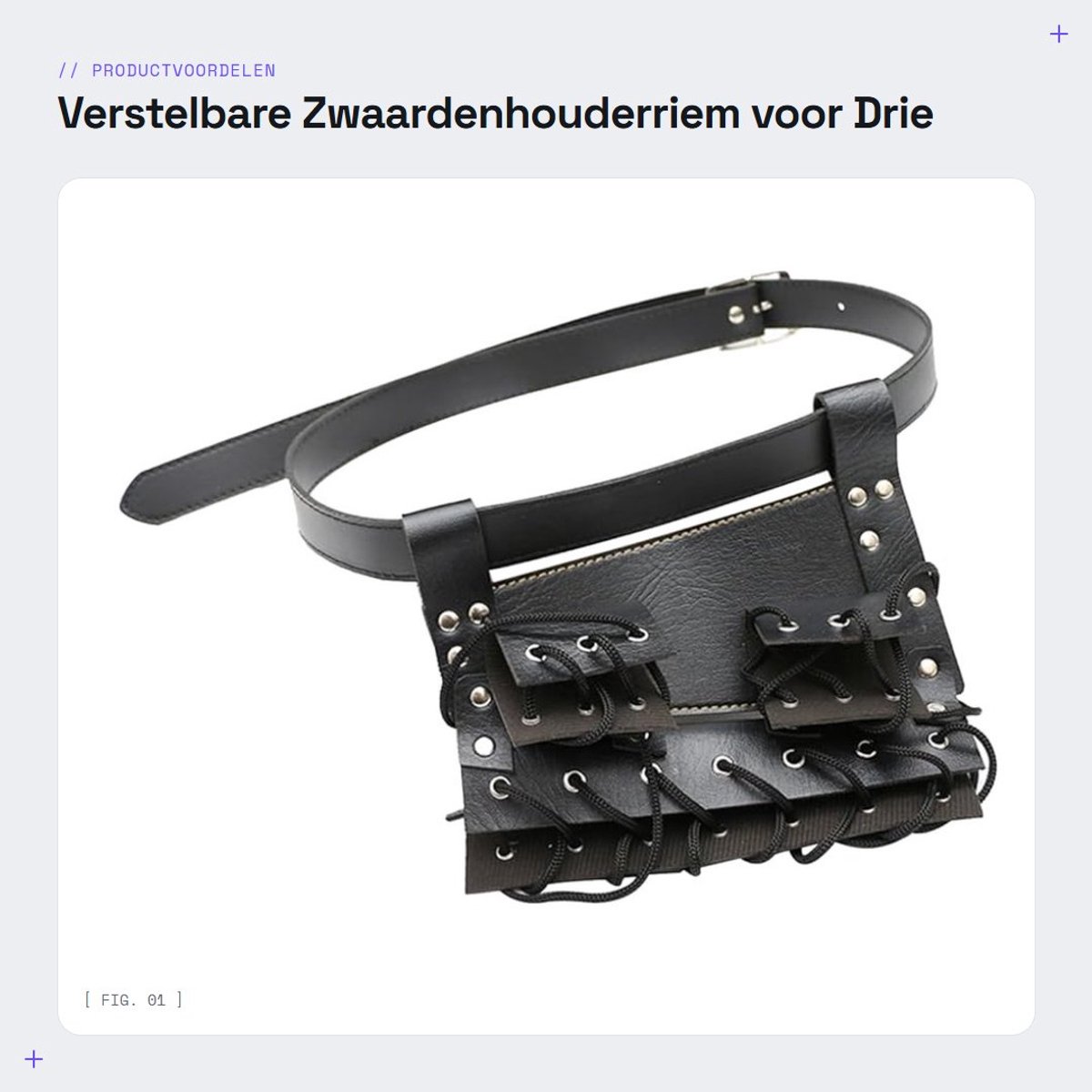 Dailygoods- Zwaardenhouder Hoogwaardig Leer - Verstelbare Riem - Katana-Draagholster - Universele Pasvorm - 3 Zwaarden - Duurzaam - Zwaardholster