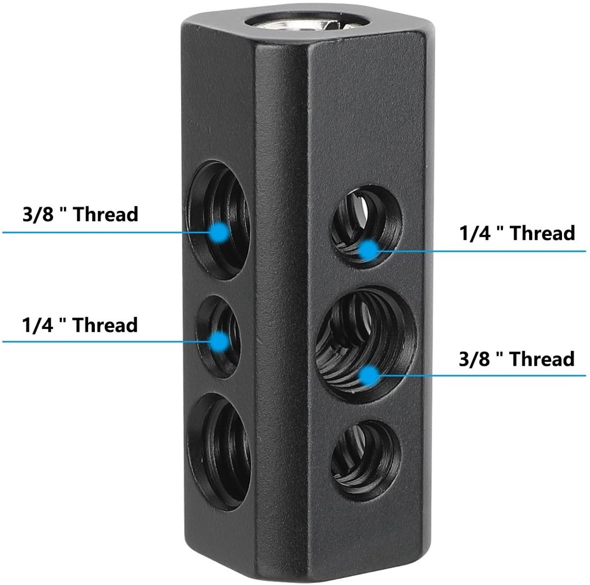 Dailygoods - Accessoire-montageadapter met 1/4" en 3/8" Schroefdraad