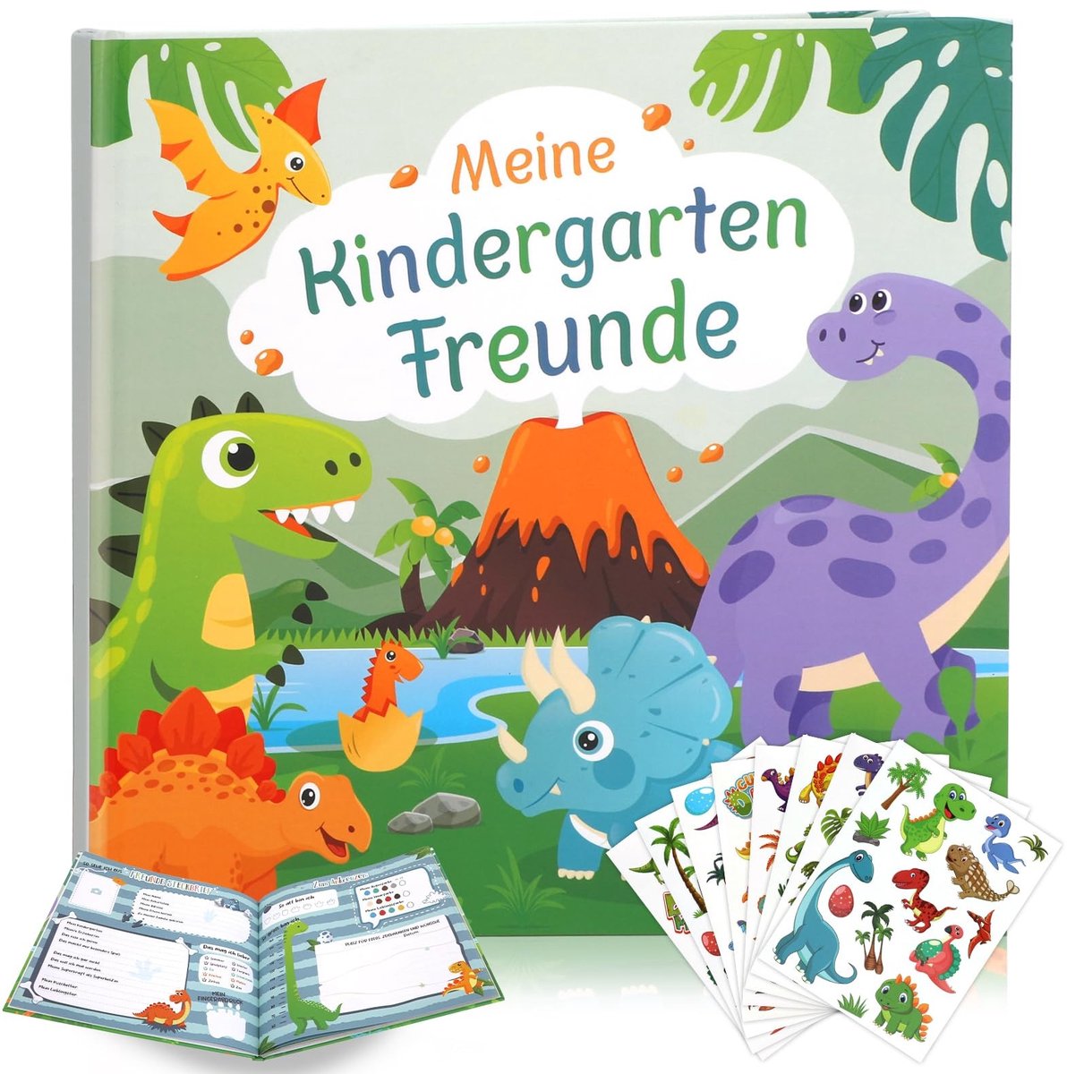 Dailygoods - Dino Vriendenboek voor Kleuterschool Kinderen