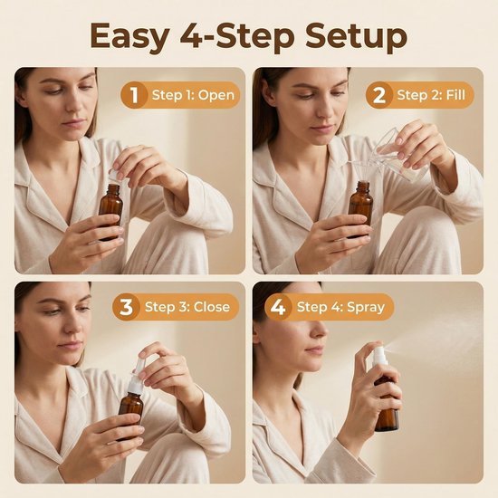 Dailygoods- Neusspray Fles 10 ml - Lege Glas Flessen - Set van 6 - Fijne Mist Sprayers - Perfect voor Reizen - Geschikt voor Cosmetica - Sprayfles van Dailygoods — afbeelding 3