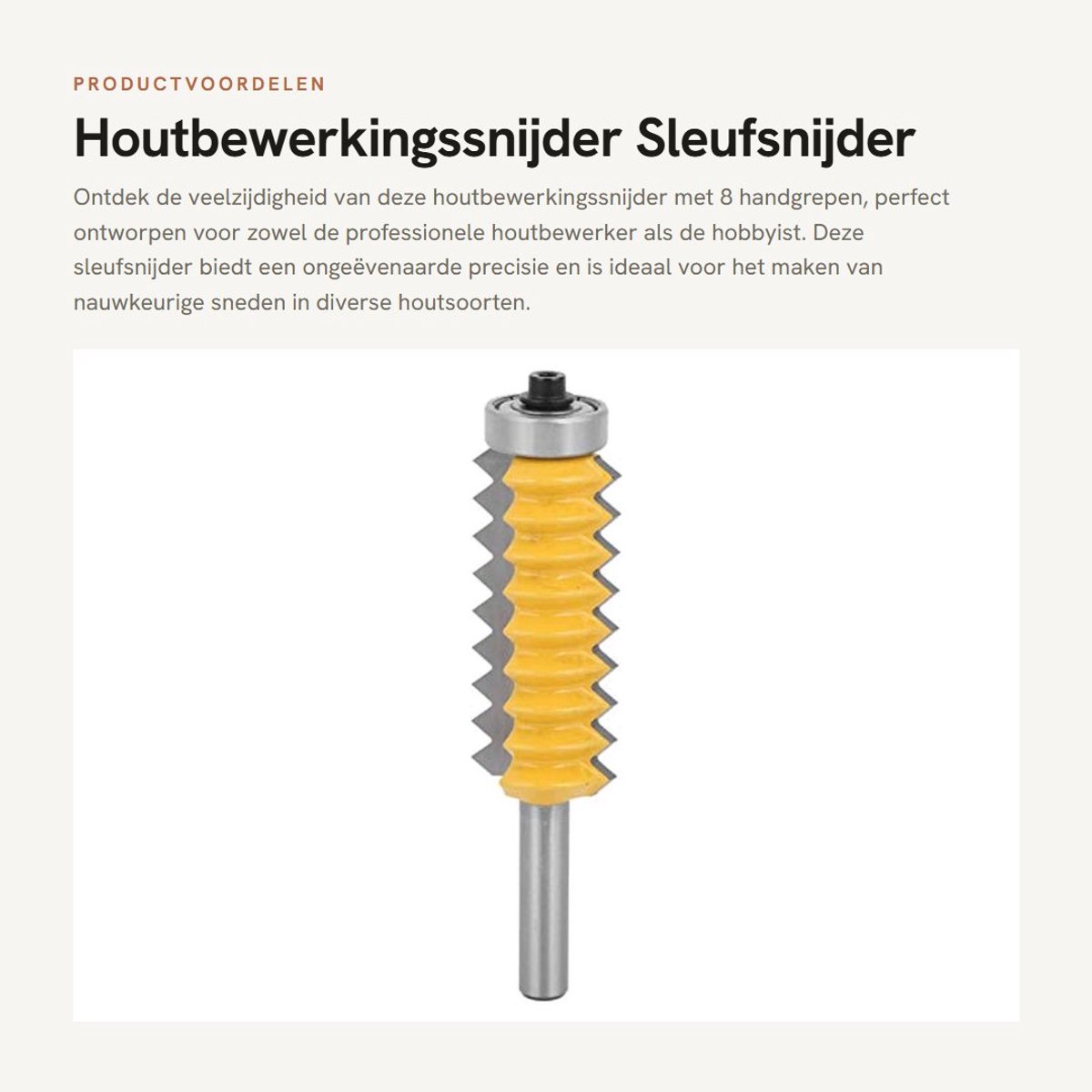 Dailygoods- Houtfreessnijder - 8 Handgrepen - Sleufsnijder - Houtbewerking - Robuuste Duurzaamheid - Eenvoudig te Installeren - Frezen