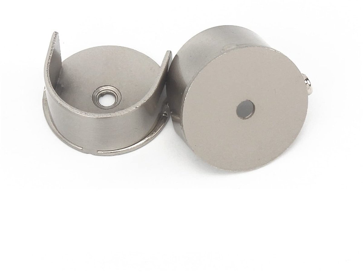 Dailygoods- Inbouwbeugel Hoge Kwaliteit - Gordijnrail Ondersteuning - Wandmontage - 28mm - Zinklegering - Geschikt voor Zware Gordijnen - Gordijnsteun