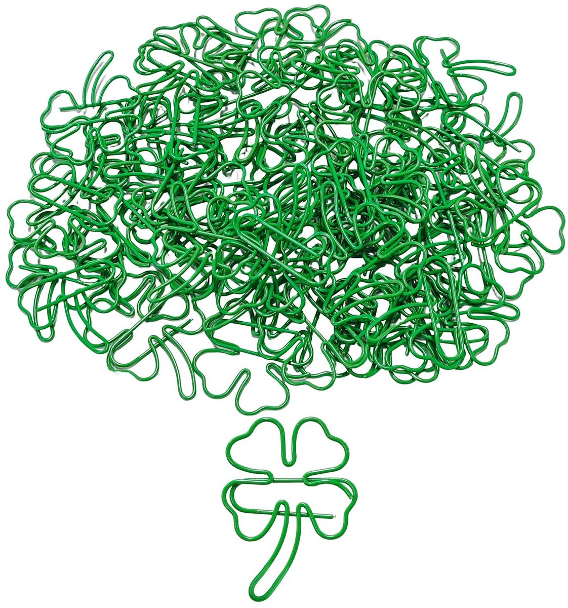 Dailygoods- Paperclips 50 Stuks - Plantvormige Paperclips - Metalen Clips - Decoratie Clips - Duurzaam - Groen - Kantoorclips