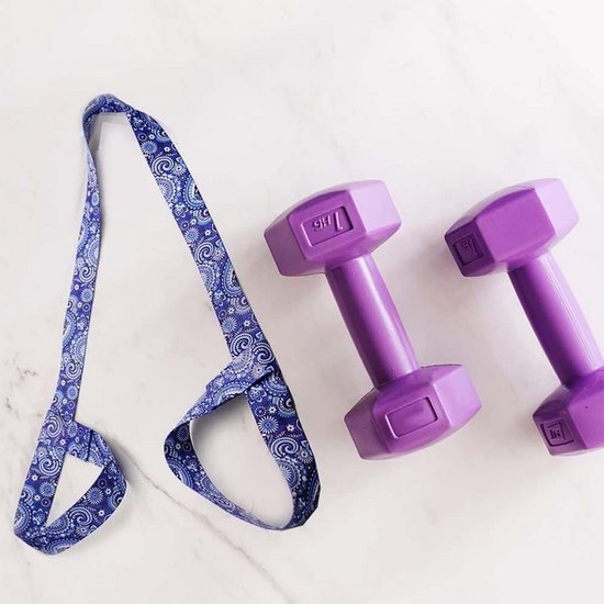 Yogamat Riem - Draagband Elastisch - Yoga Oefenen - Met Opberglus - 2 Stuks 150cm - Meerkleurig van Yogamat — afbeelding 4