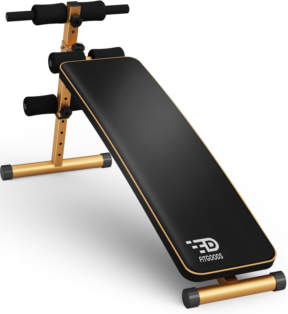 Fitness Bank - Trainingsbank Buikspieren - Kracht Training - Vijf Verstelbare Niveaus - 140 x 48 x 56 cm - Zwart