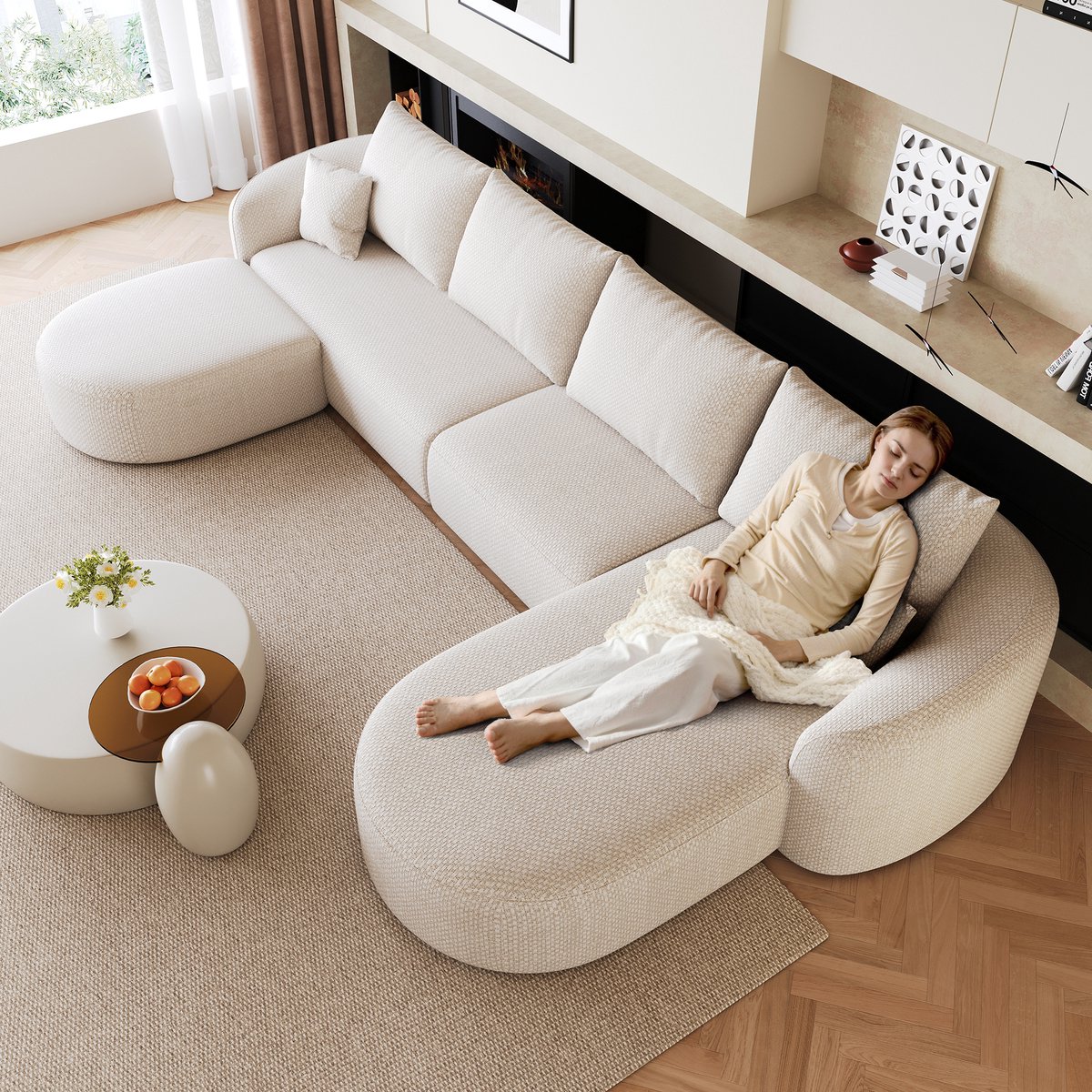 MODENUIT U-Bank 336 cm - Modulaire Hoekbank Zonder Montage - Voor Woonkamer En Slaapkamer