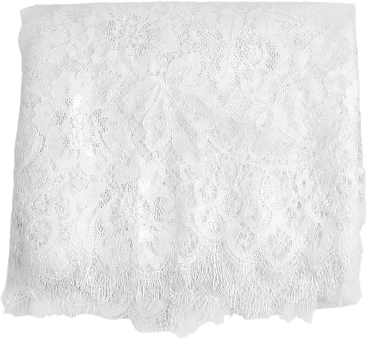 Elegante Witte Kant Tafelkleed voor Bruiloften en Feesten, Geborduurd Tafelloper voor Franse Decoratie, 36x300cm