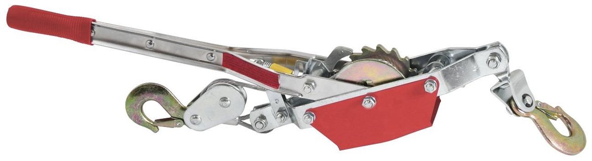 Horizontale Kabellier - Handlier Kabeltrekker - Materiaal Verplaatsen - Met Veiligheidssluitingen - 1 Ton Capaciteit - Zilverkleurig