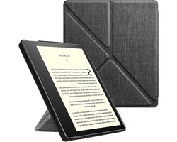 E-reader Hoes - Beschermhoes Standfunctie - Handsfree Lezen - Origami Standontwerp - Kindle Oasis 2017/2019 - Donkergrijs