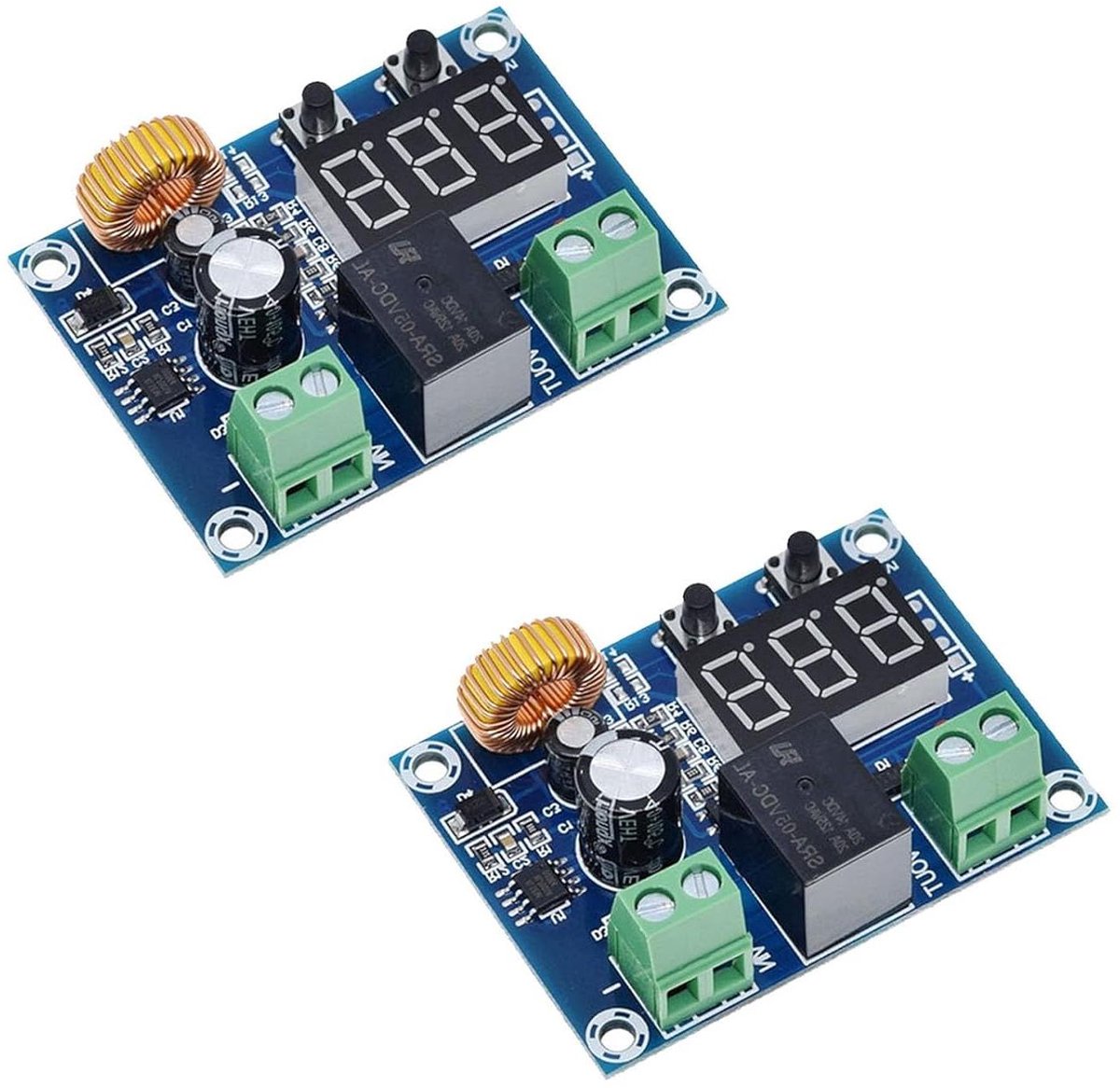 Accubewaker - Spanningsbewaker Batterij - Batterij Beschermen - Instelbare Uitschakeling - DC 12-36V - Groen