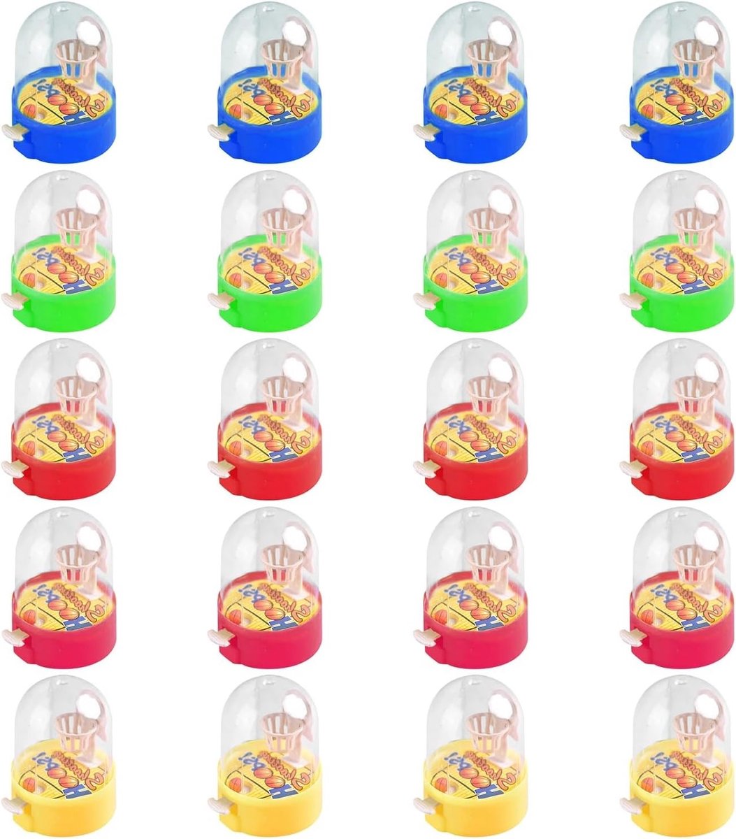 Set van 20 Mini Basketball Speelgoed, Perfect voor Kinderen, Tafel Basketball Spel, Verjaardagscadeau, Leuk Speelgoed voor Binnen en Buiten
