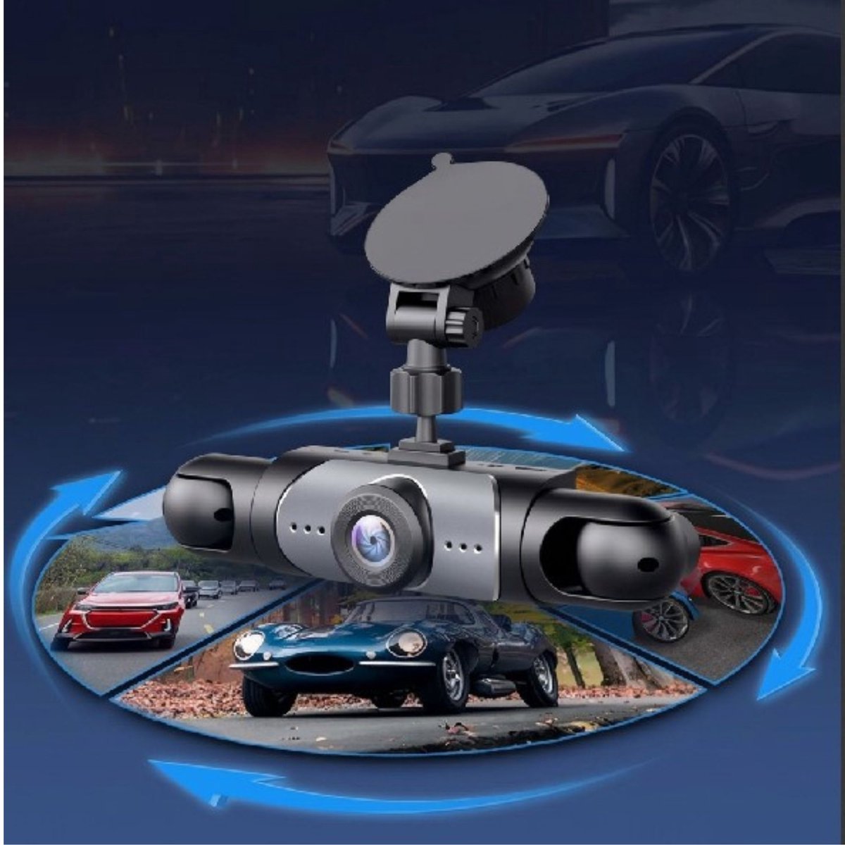 Vyzio - 360° Dashcam Auto - 4 Kanaals Rijrecorder - Voor, Achter & Zijkant - Full HD - Parkeermodus & Bewegingsdetectie - Nachtzicht - CAMERIK – foto 4