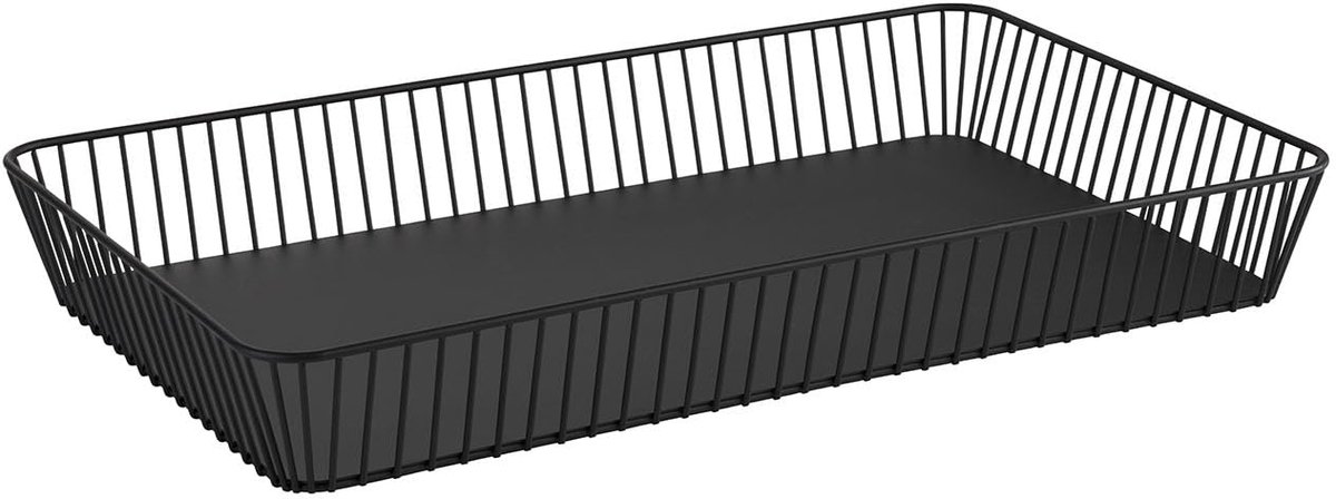 APS Broodmand - Broodkorf - Antislip - Metaal - Zwart - 53 x 32,5 cm - Rond - Ovaal