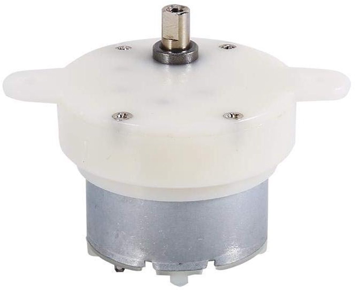 DC Motor - Elektromotor Reduceerstuk - Kleine Displays Aandrijven - Lage Warmte Ontwikkeling - 3 tpm 40mm - Metaal