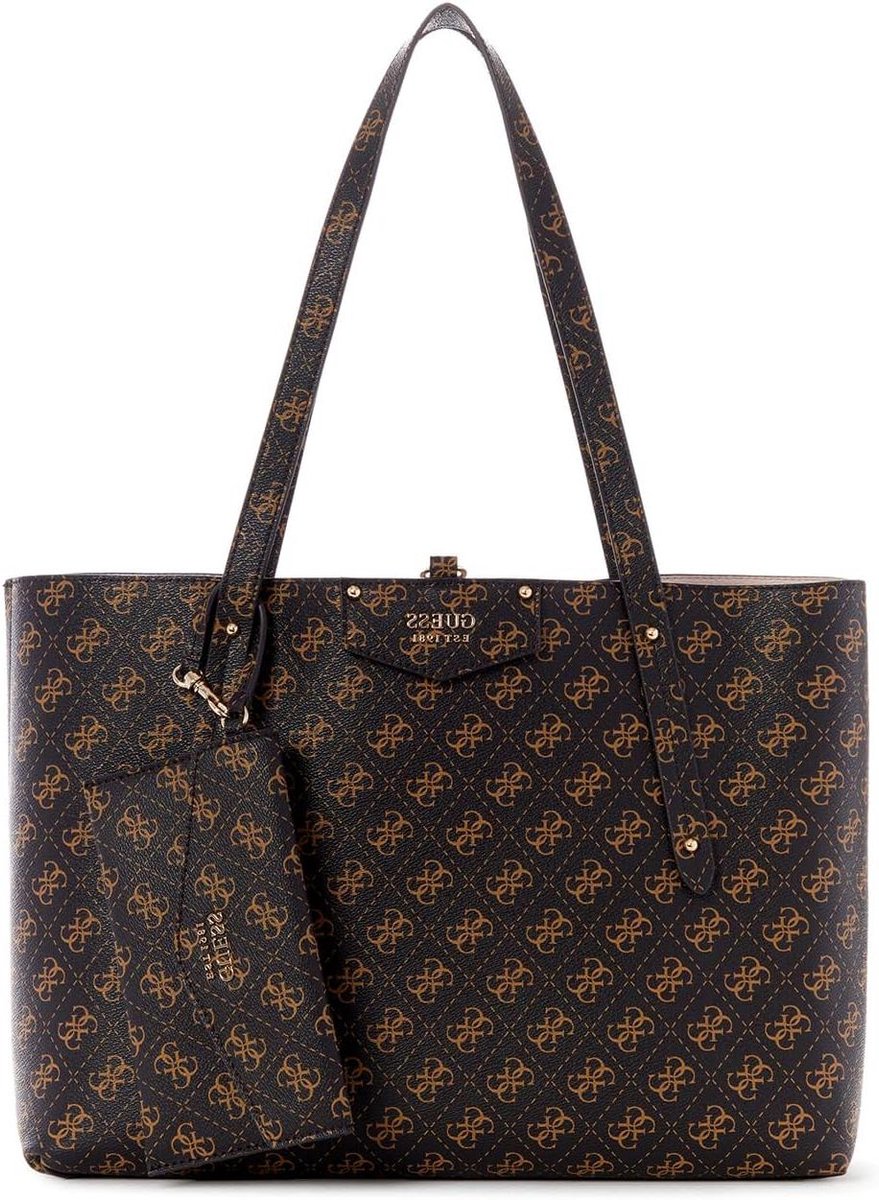 Damestas - Schoudertas Tote - Dagelijks Gebruik - Omkeerbaar Design - 36 x 12 x 27 cm - Bruin