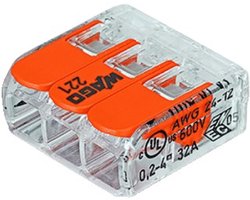 WAGO - Verbindingsklem 3-voudig 4mm² 221-413