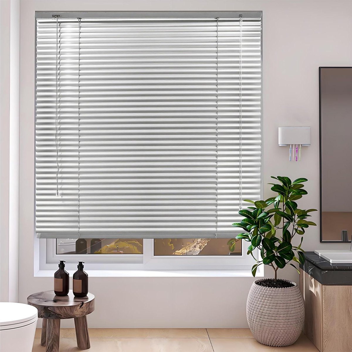 Mini Jaloezieën - Horizontale Luxaflex - Lichtfiltering - Vochtbestendig Aluminium - 160x170cm - Aluminium