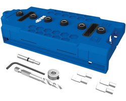 Kreg Shelf Pin Jig / Boormal met 5 mm boor - boor makkelijk snel 5 mm gatenrijen met 32 mm afstand, 8-delig